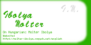 ibolya molter business card